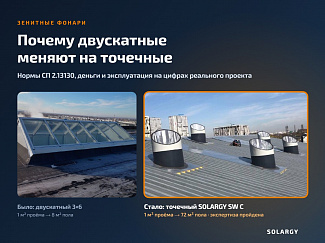 Зенитный фонарь: почему в проектах двускатные меняют на точечные